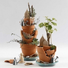 Miniatyr trädgård i kruka DIY Inspiration