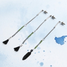 Mini Tofsberlock 10 mm hålstl. 1 Svart 5 st Berlock Smyckestillverkning