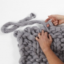 Mega XL Akrylgarn med ull Turkos 300 g 15 meter Garn