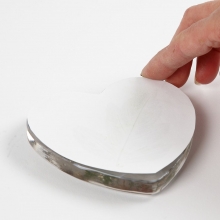 Hjärta med bladtryck DIY Inspiration till scrapbooking, pyssel och hobby