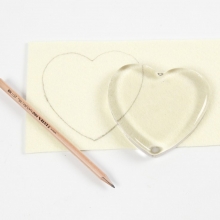 Hjärta med bladtryck DIY Inspiration till scrapbooking, pyssel och hobby