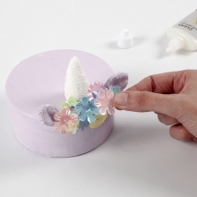 Enhörningsaskar med Foam Clay dekor Inspiration Pyssel För Barn