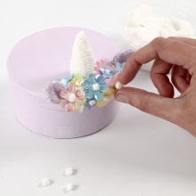 Enhörningsaskar med Foam Clay dekor Inspiration Pyssel För Barn