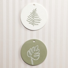 Vit Keramikplatta till tavlor dia. 15 cm Dekorationsföremål