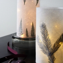 Botaniska ljuslanternor DIY Inspiration till scrapbooking, pyssel och hobby