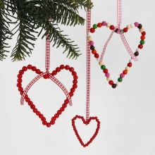 Rutigt Band 6 mm Röd/vit 50 meter Julband