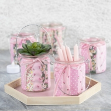 Patchworktyg stl. 45x55 cm Rosa 4 st Patchworkstyg