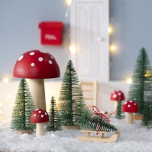 Kälke av trä 6,5 x 2,5 cm Furu 2 st Juldekorationer DIY