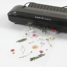 Dekoration med laminerade, torkade blommor i posterlister DIY Inspiration