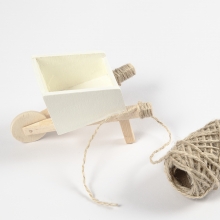 Miniatyr Redskap Skottkärra Trä 11x6,2x7 cm Trädgård