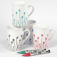 Mugg av Porslin Vita 7,4 cm dia 2 st Kök Badrum