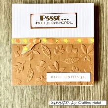 Embossing Folder 3D - 15x15 cm - Autumn Leaves - Vaessen