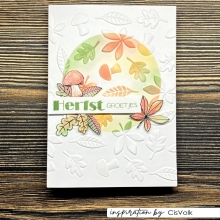 Embossing Folder 3D - 15x15 cm - Autumn Leaves - Vaessen
