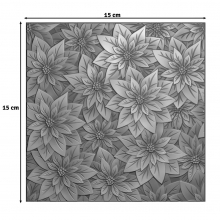 Embossing Folder 3D - 15x15 cm - Christmas Rose - Vaessen