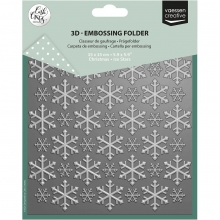 Embossing Folder 3D - 15x15 cm - Ice Stars - Vaessen