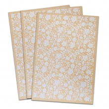 Velour Papper A4 Rosor Kraft 10 ark 275 g Specialpapper