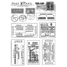 Stämpel - Vintage Tickets and Postmarks - Omonterad