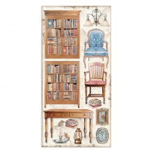 Stamperia Collectables 15x30 cm - Vintage Library - 10 ark