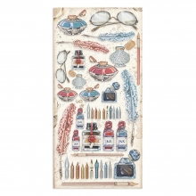 Stamperia Collectables 15x30 cm - Vintage Library - 10 ark