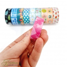 Washitejp Bil Bredd 15 mm 10 rullar x m till scrapbooking, pyssel och hobby