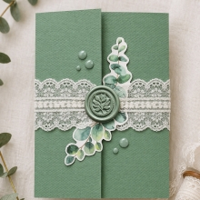 Strukturpapper A4 Salvia Grön Eucalyptus Bröllop, inbjudan, 20 ark