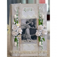 Papper Pion Vintage Wedding White Flowers Bröllop Kärlek Alla Hjärtans Dag