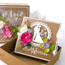 Chipboard Die Cuts Sommarbröllop till scrapbooking, pyssel och hobby