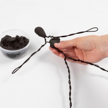 Aluminiumtråd Tjocklek 2 mm Svart Rund 10 m Metallvajer