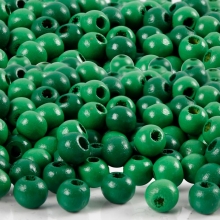 Träpärlor 5 mm Grön 6 g ca 150 st pärlor, smyckestillverkning