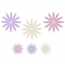 Trädekorationer 54 st - Dekorativa Blommor - Rosa, Lila, Beige