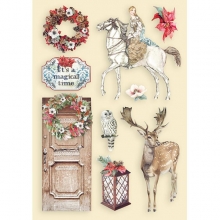 Wooden Die Cuts A5 Stamperia - Winter Tales - Horse & Deer