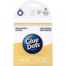 Glue Dots 13mm Pop Up 75 st Yellow till scrapbooking, pyssel och hobby