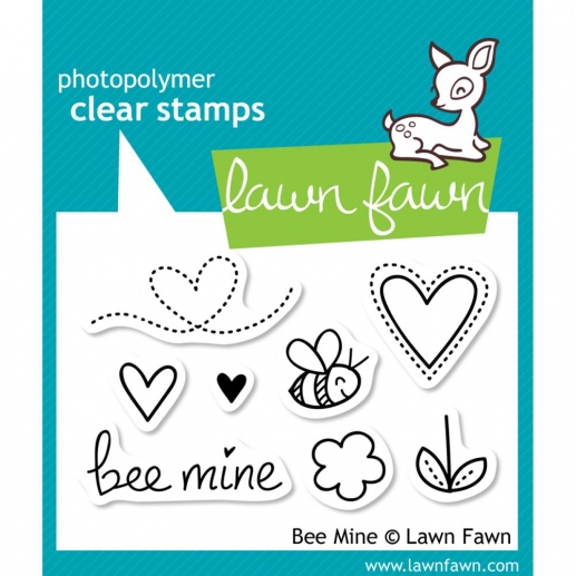 Clear Stamps 3"X2" Lawn Fawn Bee Mine Stämpel Dies Stans Bröllop Kärlek