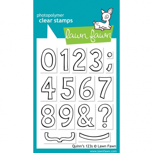 Clear Stamps 3"X4" Lawn Fawn Quinns 123s Stämplar Alfabet
