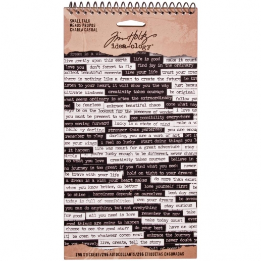 Tim Holtz Idea-Ology Spiral Bound Sticker Book Small Talk