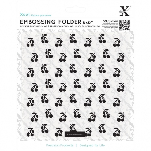 Embossing Folder Xcut 6"X6" Cherries Embossingfolder Stansmaskin