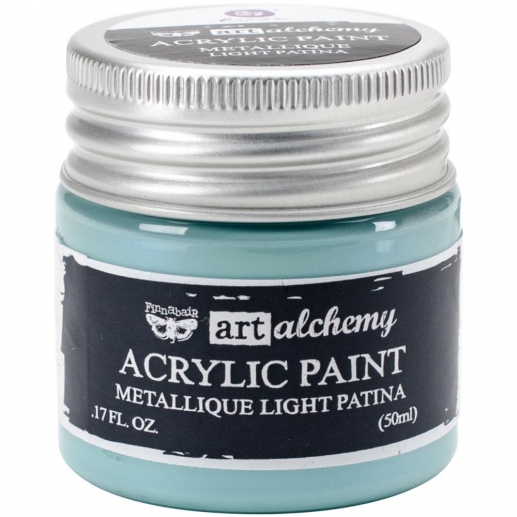 Finnabair Alchemy Acrylic Paint Metallique Light Patina Konstnärsfärg Prima