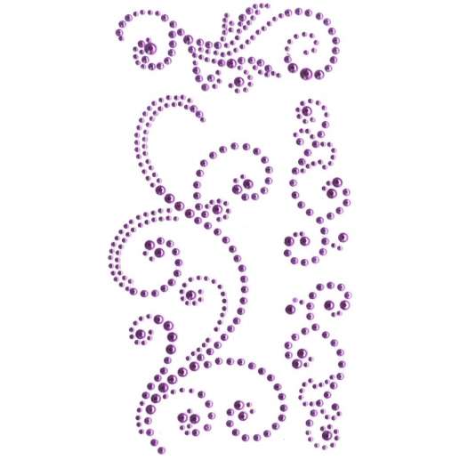 Rhinestones Jewel Swirls Purple Dekorationer DIY
