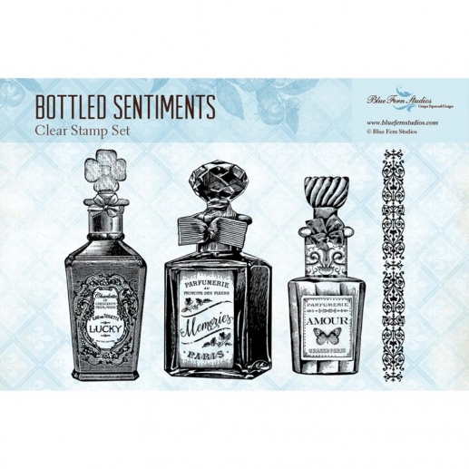Clearstamps Blue Fern Studios Bottled Sentiments Silkonstämpel