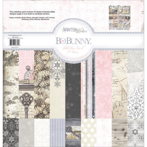 BoBunny Collection Pack 12x12 Winter Wishes Scrapbooking Papper