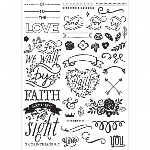 Cling Rubber Stamp 5"x7" Prima Elements Marketing