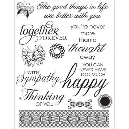Clear Stamps Ultimate Crafts Happy Lives Clearstamps Silkonstämpel