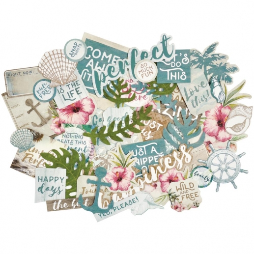 Die Cuts Collectables Island Escape Kaisercraft Chipboard