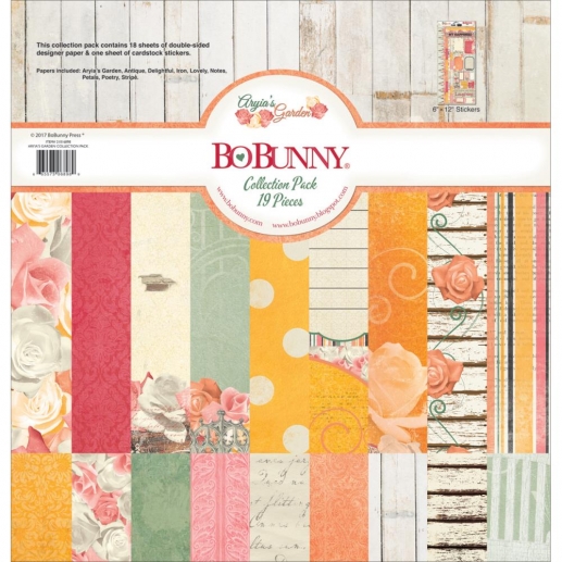 BoBunny Collection Pack 12x12 Aryias Garden Scrapbooking Papper
