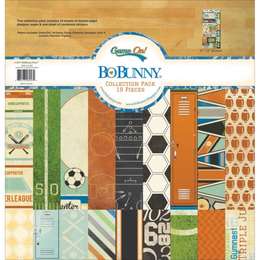 BoBunny Collection Pack 12x12 Game On Scrapbooking Papper