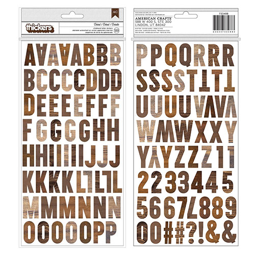 Stickers Alfabet Pebbles Jen Hadfield Simple Life Siffror Klistermärken