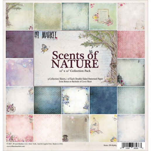 Paper Pad Scents Of Nature 12x12 49 and Market Scrapbooking Papper