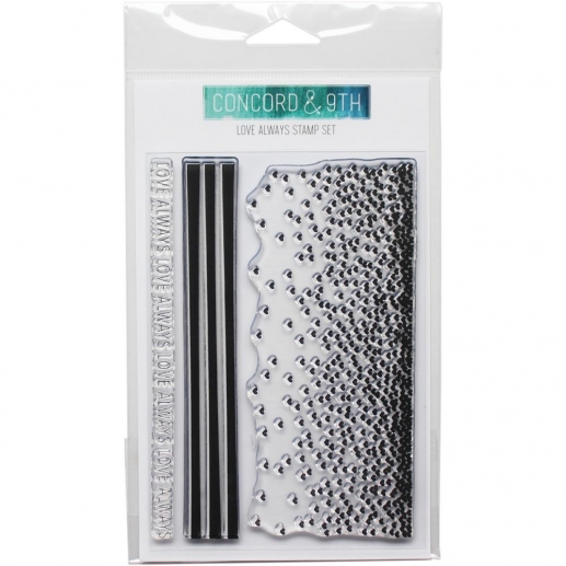 Clear Stamps 4"X8" Concord & 9th Love Always Clearstamps Silkonstämpel