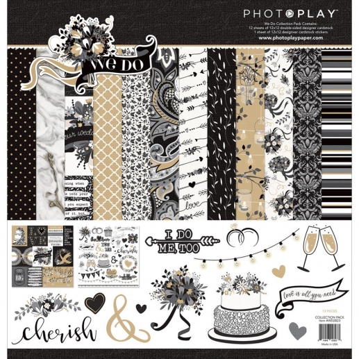 Paper Pack 12"x12" Photo Play We Do Papper Kort Kuvert Bröllop Kärlek