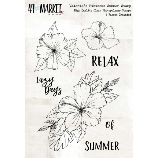 Clearstamps 49 and Market Valerie´s Hibiscus Summer Scrapbooking Papper